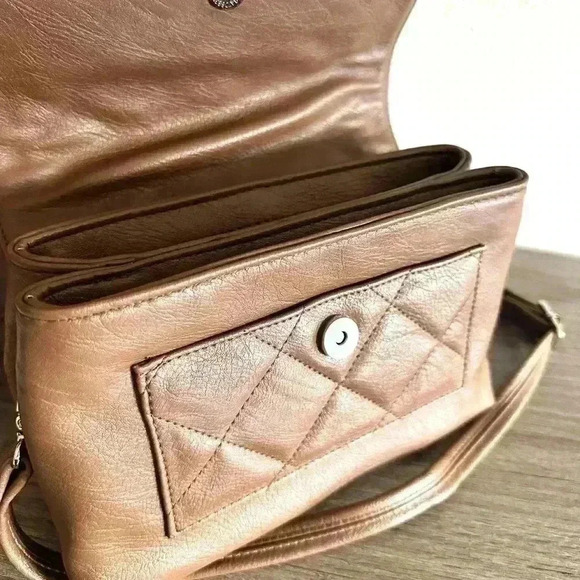 NWT Elegant Crossbody Shoulder Bag Brown - Picture 3 of 6